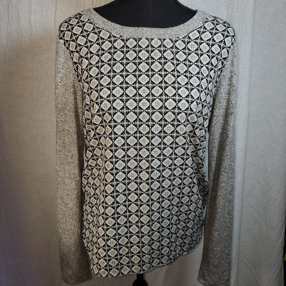 LeLis Stitchfix | Mixed Material Top